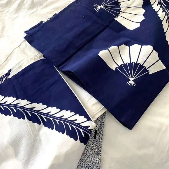 2 pack Vintage Japanese Cotton Yukata Kimonos - Picture 4 of 4